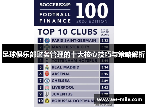 足球俱乐部财务管理的十大核心技巧与策略解析