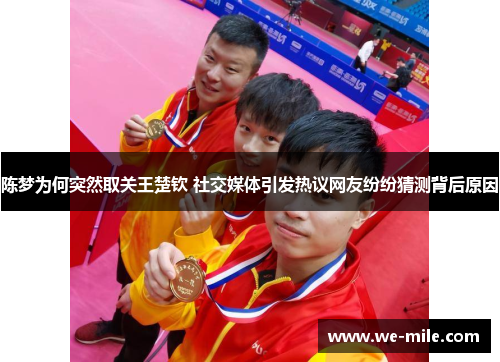 陈梦为何突然取关王楚钦 社交媒体引发热议网友纷纷猜测背后原因
